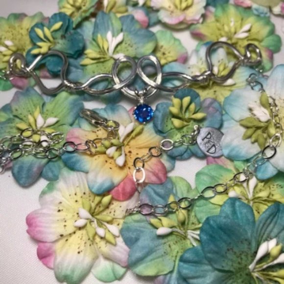 Ice Blue Topaz Sterling Silver Necklace- The Pixie Dust Necklace - Picture 5 of 6